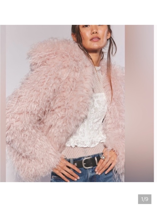Free People Jackets & Blazers - Free People Moonlight Faux Fur Jacket Soft Dusty Pink with pockets size M